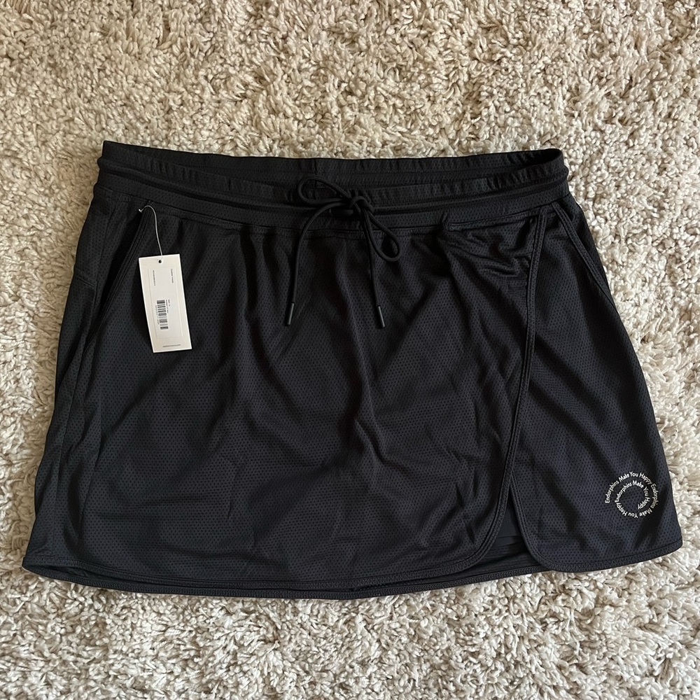 NWT Outdoor Voices Rec Mesh Skort, Black XL